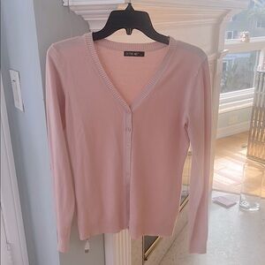 Pale pink V- neck cardigan